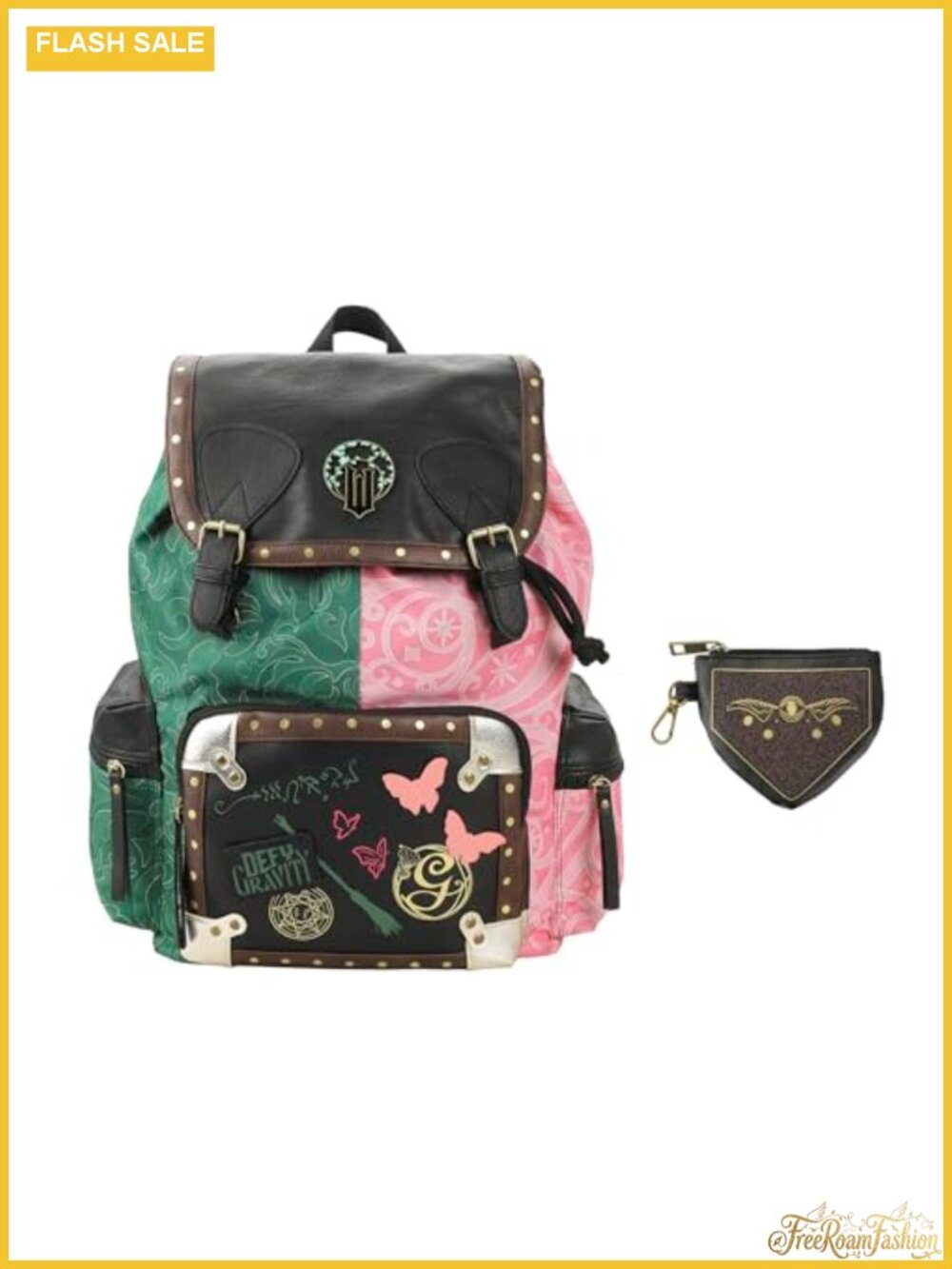 Bioworld Fashion Backpack with Detachable Coin Purse, 4 Pockets